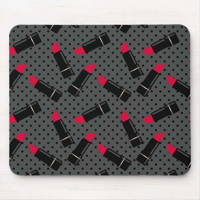Seamless lipstick lip design pattern beauty fashio mouse pad (Front)