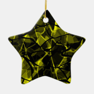 Seamless liquid wavy abstract black green marble g ceramic ornament