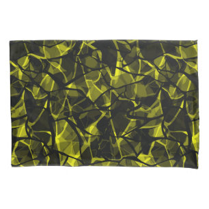 Seamless liquid wavy abstract black green marble g pillowcase