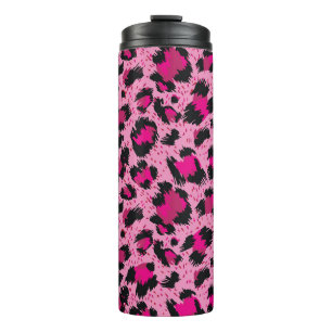 Seamless luxury pink leopard pattern. thermal tumbler