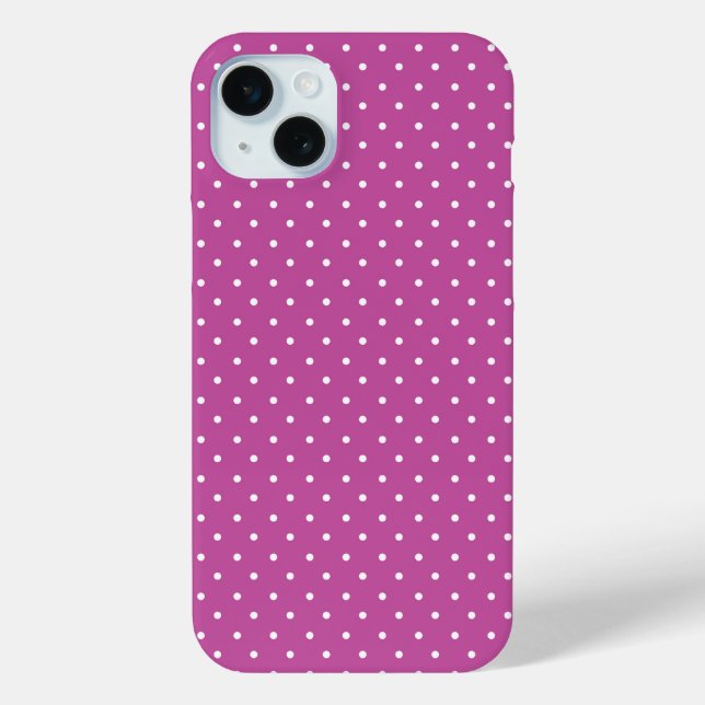 Seamless magenta background polka dot pattern Case-Mate iPhone case (Back)