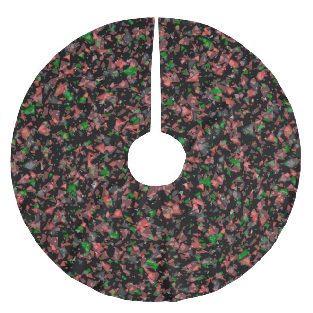 Seamless marble granite abstract modern pattern pr brushed polyester tree skirt (Front)