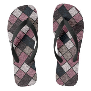 Seamless marble granite stone tile pattern retro flip flops