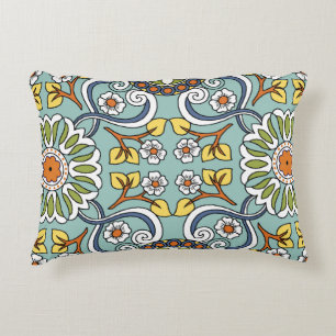 Seamless medallion Vintage multi colour pattern in Accent Pillow