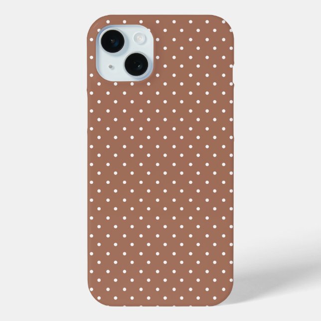 Seamless medium brown polka dot  pattern Case-Mate iPhone case (Back)