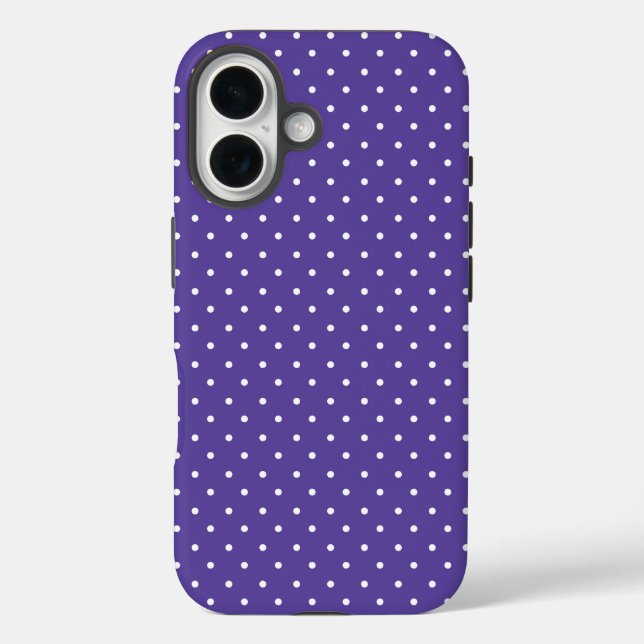 Seamless  medium purple polka dot pattern Case-Mate iPhone case (Back)