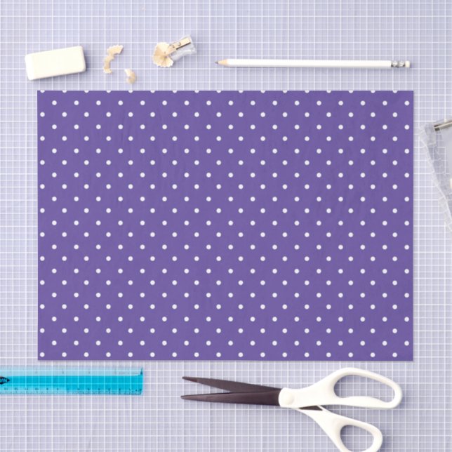 Seamless  medium purple polka dot pattern tissue paper (Craft)