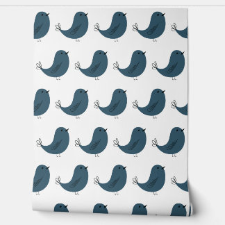 Seamless minimalist vector pattern of funny blue b wallpaper