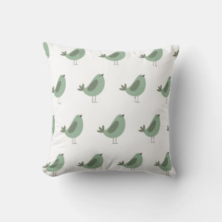 Seamless minimalist vector pattern of funny green  throw pillow