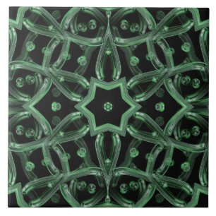 Seamless Modern Decorative Green Ceramic Tile