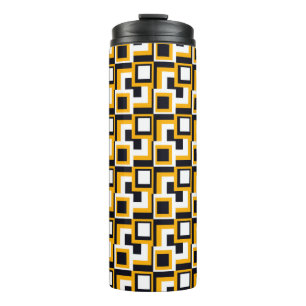 Seamless modern squares pattern thermal tumbler