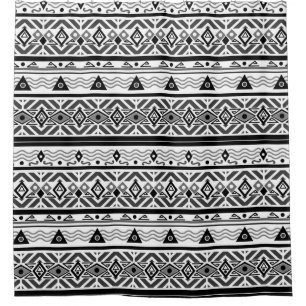 Seamless monochrome folk ethno pattern background