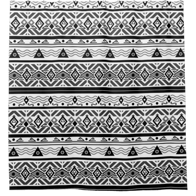 Seamless monochrome folk ethno pattern background (Front)