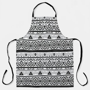 Seamless monochrome folk ethno pattern background apron
