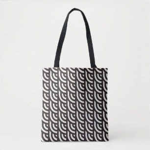 Seamless monochrome geometric pattern. Abstract st Tote Bag