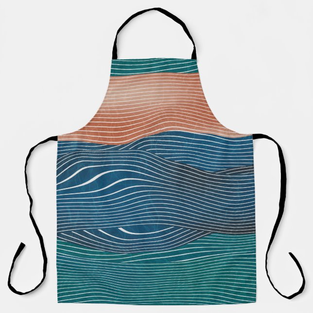 Seamless natural landscape hill pattern. Horizonta Apron (Front)