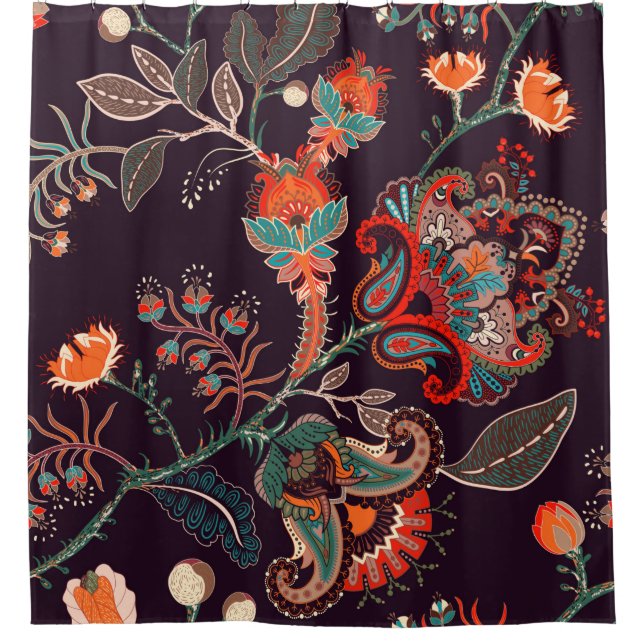 Seamless nature pattern. Background with big decor (Front)
