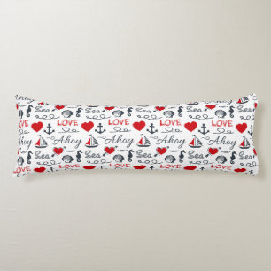 Seamless nautical pattern body pillow