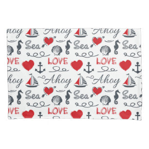 Seamless nautical pattern pillowcase