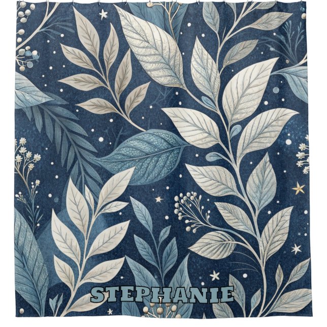 Seamless Night Garden Botanical Pattern (Front)