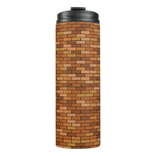Seamless Old brick wall background with vignette. Thermal Tumbler