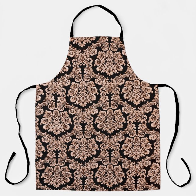 Seamless old school pattern, robots and tapes apron (Front)