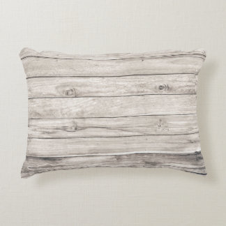 Seamless Old Wood: Textured Wall Background Accent Pillow