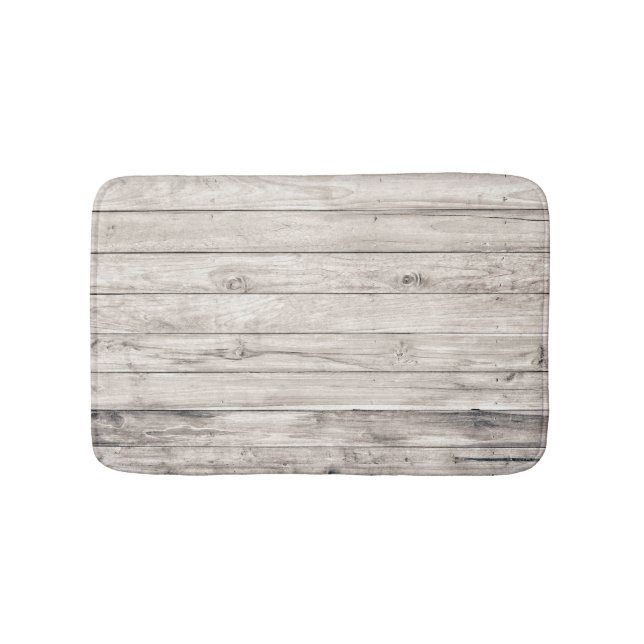 Seamless Old Wood: Textured Wall Background Bath Mat (Front)