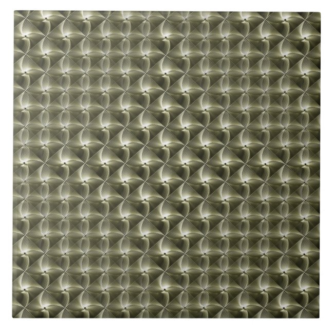 Seamless Olive Green Grey Decorative Ceramic Tile (Front)