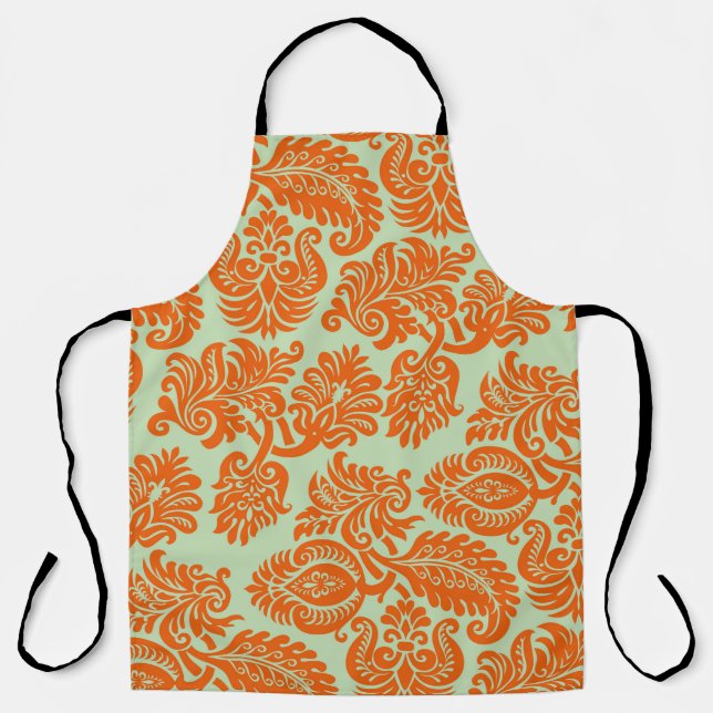 Seamless orange background texture apron (Front)
