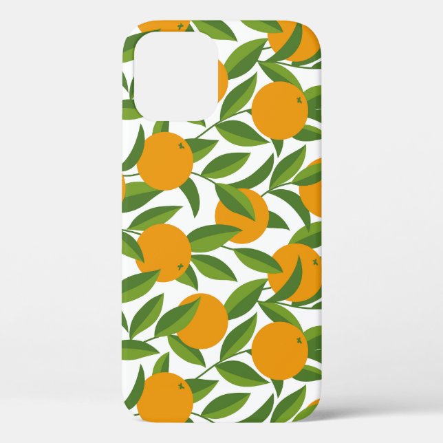 Seamless orange tree art pattern. Case-Mate iPhone case (Back)