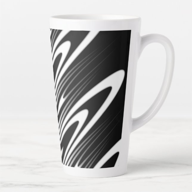 seamless organic pattern design latte mug (Right)