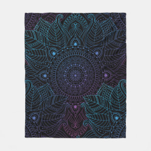Seamless oriental arabesque pattern. Laced decorat Fleece Blanket