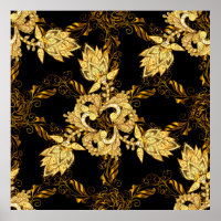 Seamless oriental ornament in the style of baroque