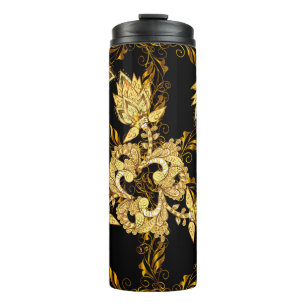 Seamless oriental ornament in the style of baroque thermal tumbler