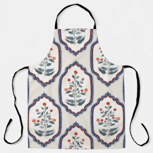 Seamless oriental vintage ornament with flower bra apron