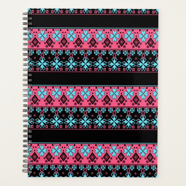 Seamless ornamental decor ornate folk  planner (Front)
