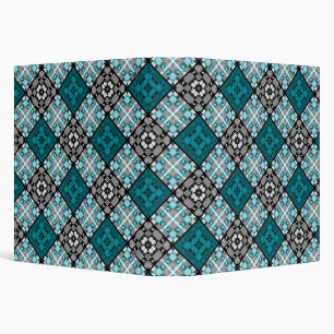 Seamless ornamental decor pattern chequered blue b binder