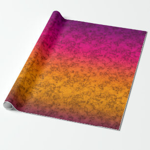 Seamless ornamental marble gradient pink purple ye wrapping paper