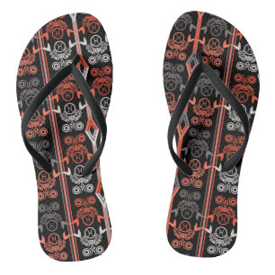 Seamless ornamental retro moroccan arabic vintage flip flops