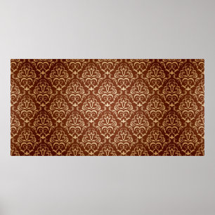 Seamless ornamental wallpaper, floral pattern, ill poster