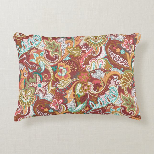 Seamless paisley: elegant background pattern. accent pillow (Front)