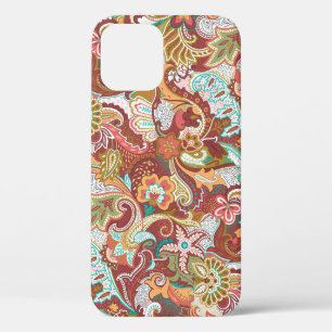 Seamless paisley: elegant background pattern. iPhone 12 case