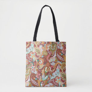 Seamless paisley: elegant background pattern. tote bag