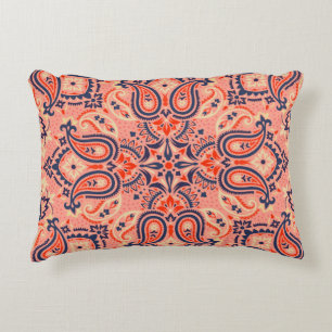 Seamless paisley: vintage pattern design. accent pillow