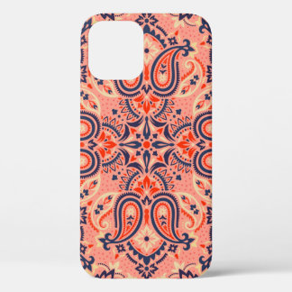 Seamless paisley: vintage pattern design. iPhone 12 case