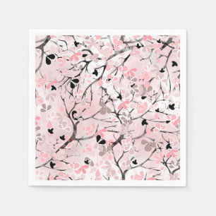 Seamless pastel floral flowers pink blush leaves t napkin