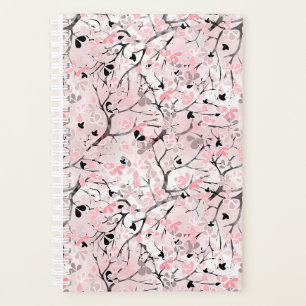 Seamless pastel floral flowers pink blush leaves t planner