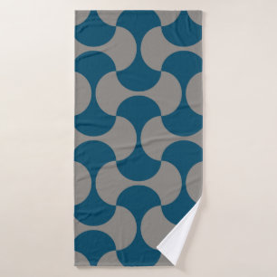 Seamless pastel pattern in 60s style. Wrapping pap Bath Towel