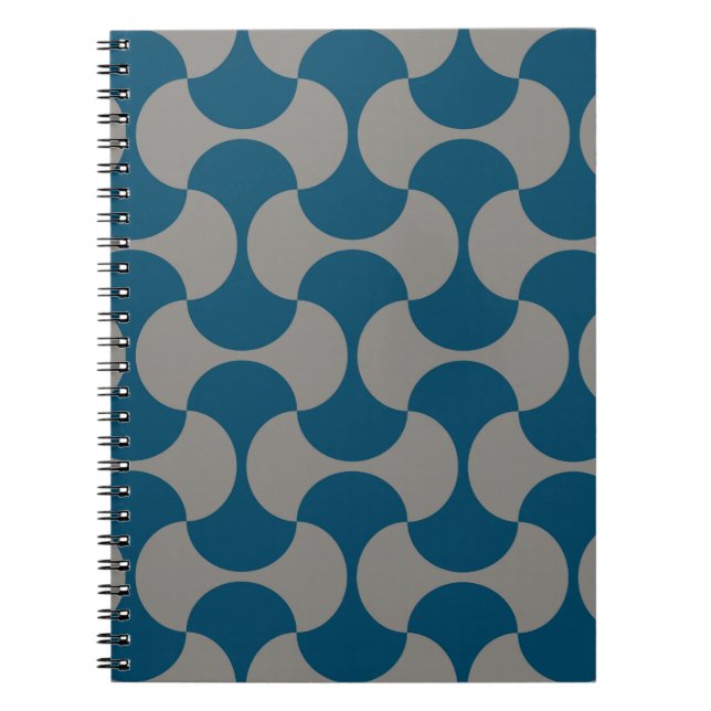 Seamless pastel pattern in 60s style. Wrapping pap Notebook (Front)